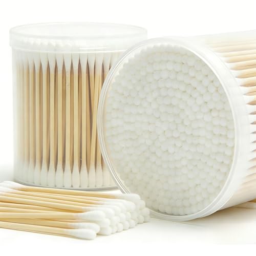 1000 Count Cotton Swabs with Bamboo Sticks & Storage Box