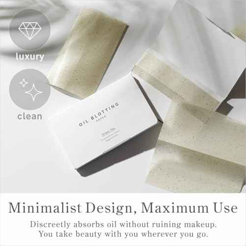 Oil Blotting Paper 100 Sheets, Pack of 1 ? Premium Green Tea Face Blotting Sheets, Oil Absorbing Tissues in Japanese Washi, Easy-Dispense Pack, Made in Japan, Oily Skin Care & Makeup Essential