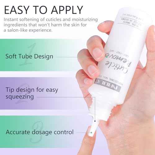 NXJ INFILILA Cuticle Softener, Instant Cuticle Remover Liquid for Hand, Foot & Nail Care, Salon Quality Professional Instant Softener Cream for Manicure & Pedicure Use