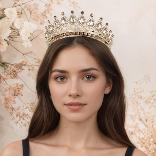 Crystal Baroque Vintage Tiara Crown for Weddings & Parties