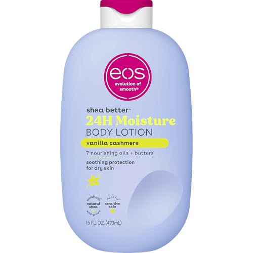 eos Vanilla Cashmere Body Lotion 16 oz, 24-Hour Hydration