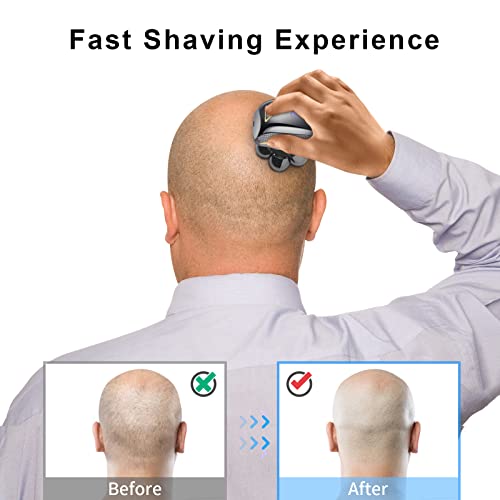 Head Shaver Replacement Heads,Head Shaver Replacement Blades, Head Shavers for Bald Men,Head shavers for Men, Stainless Steel Rotary Blades for Electric Head Razor (Black)