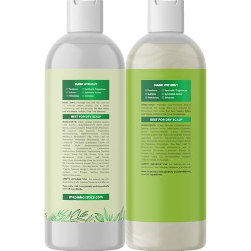 Maple Holistics Tea Tree Oil Shampoo & Conditioner Set 8 Fl Oz (Pack of 2)