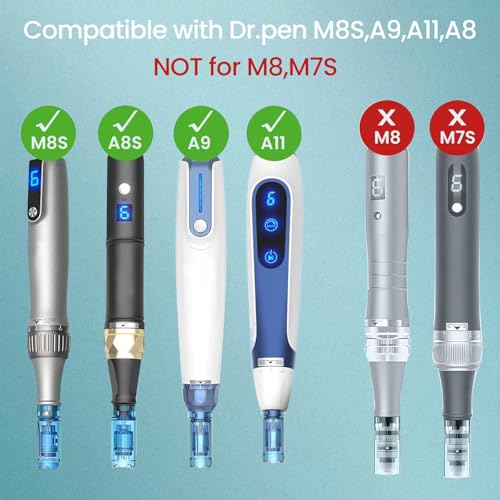 Microneedling Pen Cartridges 0.25mm for Dr Pen M8S A8 A9 A11 - 10PCS