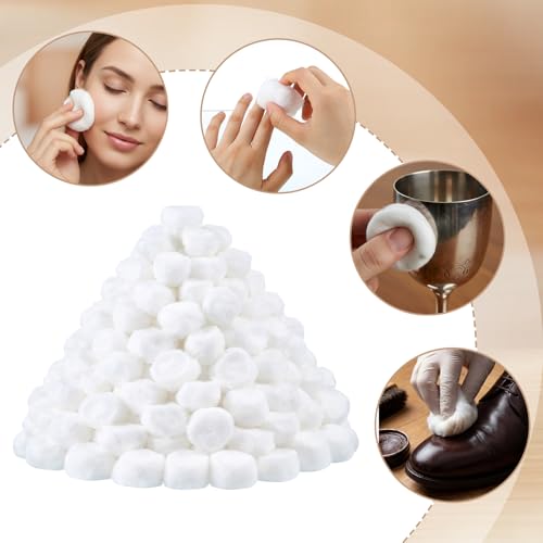 Jumbo Natural Cotton Balls (100 Pack) - 2 Inch Soft Skincare & Makeup Remover