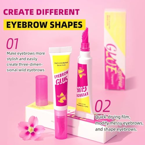 Clear Eyebrow Setting Gel with Built-In Comb - Waterproof Brow Lamination