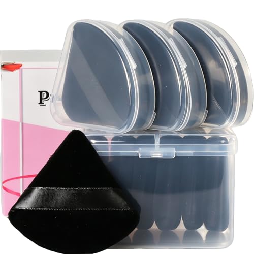 Triangle Powder Puffs for Face Setting - 10Pc Velour Makeup Sponges