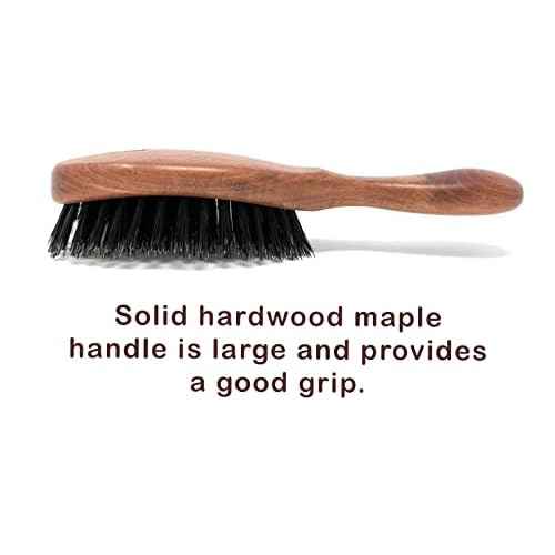 Calcutta Max ? 100% Pure Calcutta Extra Stiff Wild Boar Bristle Hair Brush ? Best Natural Hair Brush ? Thick Hairbrush for Styling & Smoothing ? Dark Maple Wood Handle ? Made in Europe