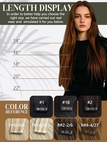 Loxxy Tape-In Hair Extensions - 100% Human Hair 14 Inch
