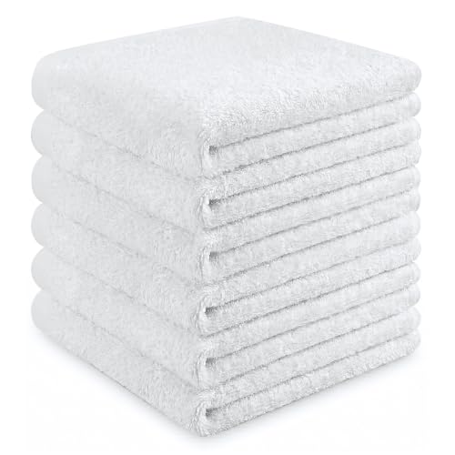 100% Cotton Washcloths 12x12 Inch, 6 Pack