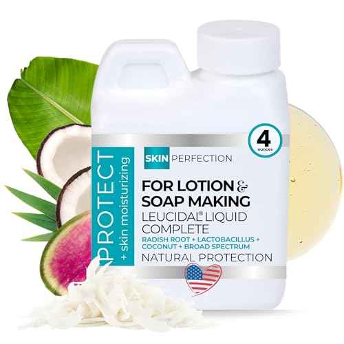 Skin Perfection Leucidal Liquid Complete - Ideal Water Based Moisturizer & Lotion Making Supplies - Natural Preservative Alternative with Root Ferment Filtrate, Lactobacillus & Coconut Fruit Extract