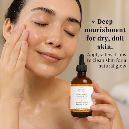 100% Pure Cold-Pressed Unrefined Moroccan Argan Oil ? Premium Hair, Skin & Nail Treatment ? Nourishes, Hydrates, Repairs ? Vegan, Multipurpose Beauty Oil, 4 fl oz (120 ml)