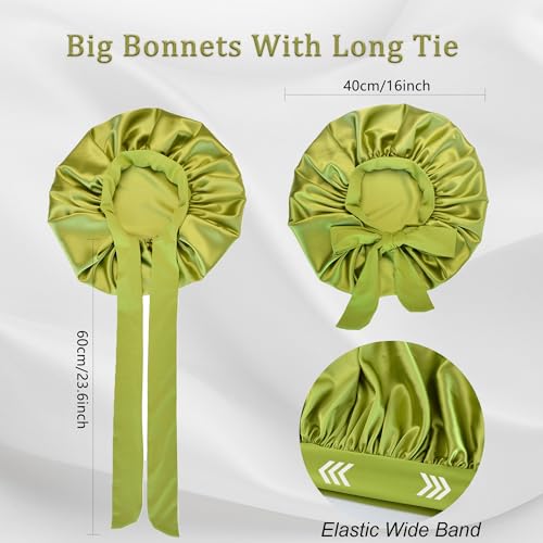 Silk Bonnet for Sleeping Women with Elastic Tie Band