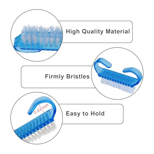 24 Pack Handle Grip Nail Brushes for Fingernails & Toes
