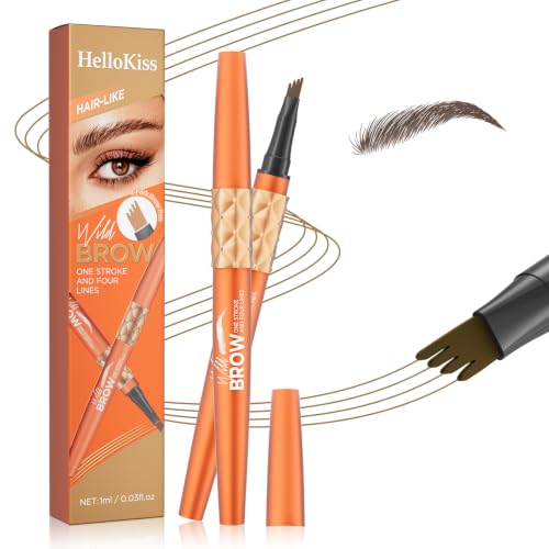 Four-Tip Liquid Eyebrow Pencil - Waterproof, Long-Lasting
