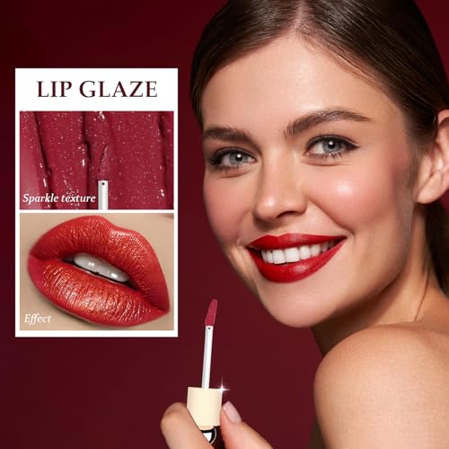 Gloss, Lipgloss for Women Waterproof, Lipstick Makeup Smooth and Comfortable, Lip Tint Brilliant Pearl Light, Lip Balm Gift For Girls Mom #pink