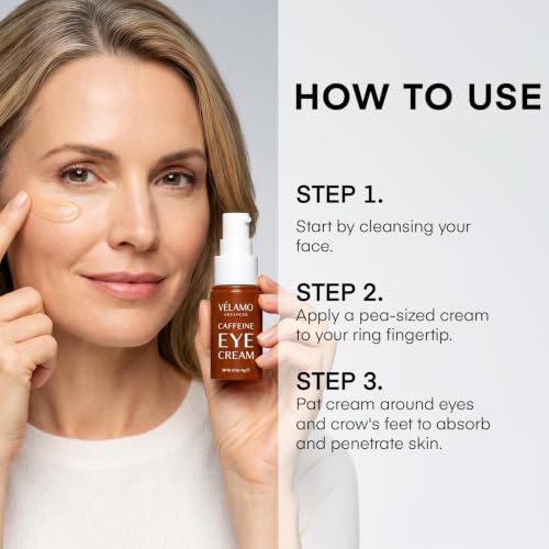 VELAMO ADVANCED Caffeine Eye Cream for Dark Circles & Puffiness