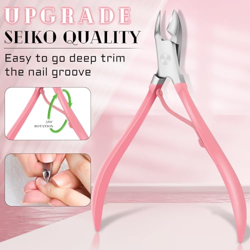 12-Piece Manicure Pedicure Set with Leather Case for Nail Care