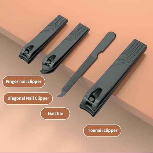 ZIZZON Nail Clippers Manicure Pedicure Set 18 in 1 Nail Grooming Kit with Leather Travel Case(Black/Pink)