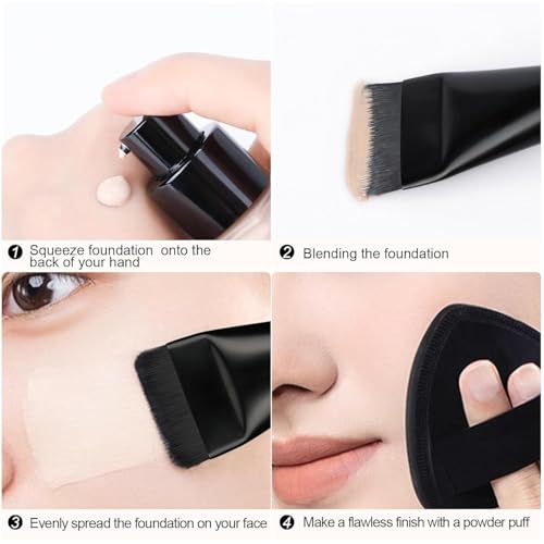 Foundation Brush - Flat Makeup Spatula for Liquid Foundation Blending