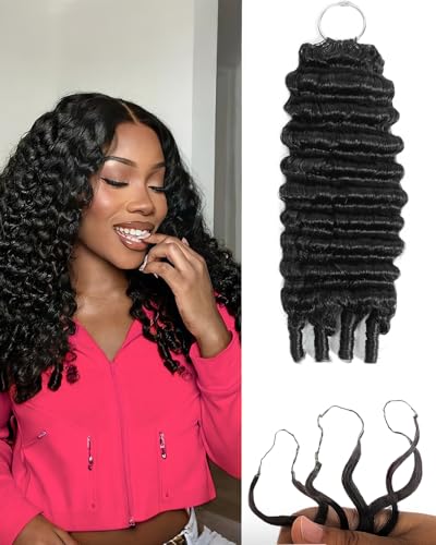 Burmese Curly Crochet Human Hair Extensions - 18 Inch, 60g