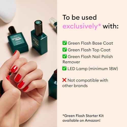 Manucurist ? Green Flash LED Gel Nail Polish ? Vegan ? 12-Free, Plant-Based (58%) Gel Polish ? Made in France ? 0.5 fl oz (POISON)
