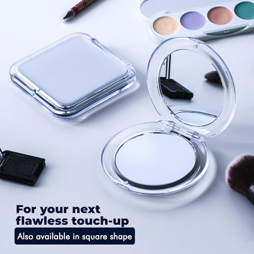 Mirrorvana 12X Magnifying Travel Makeup Mirror - Dual-Sided, Compact, 3.3"
