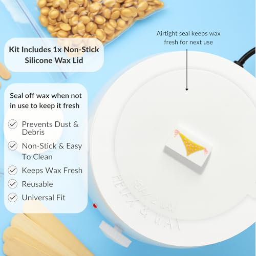 Reusable Non-Stick Silicone Wax Collars + Can + Lid for Wax Pot ? Fits All 14-16 oz Wax Cans & Warmers ? Wax Warmer Collars for Easy, Mess-Free Cleaning, 3-Piece Set (Collar + Can + Lid, White)