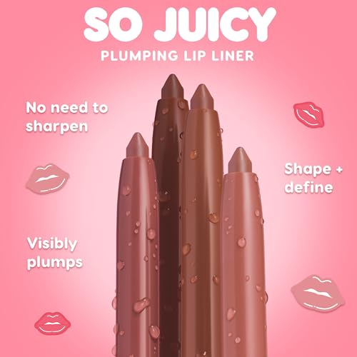 TUTLER HODGE Lip Liner Pencil, Retractable, Waterproof with Dual-Sided Brush (Cappuccino, Small)