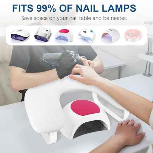 Arm Rest for Nails Tech Upgraded 10¡Æ Inclined, U-Shaped Manicure Nail Arm Rest Stand, Nail Armrest for Nail Tech Hand Rests, White