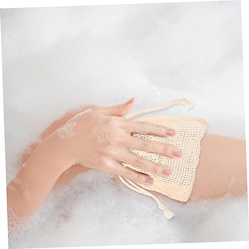 8pc Cotton Mesh Soap Storage Bags with Drawstring