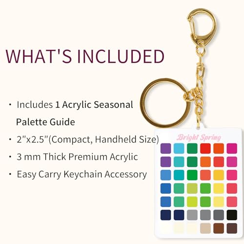 Seasons Color Analysis Swatch Keychain - Personal Styling Guide