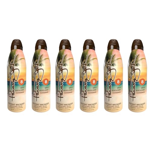 Panama Jack Instant Bronzer Sunscreen - SPF 8, Antioxidant, Moisturizing, PABA, Paraben, Gluten & Cruelty Free, Water Resistant (80 Minutes), 5.5 OZ (Pack of 2)