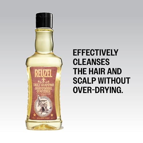 Reuzel Daily Shampoo - Cleanses Hair And Scalp - Ideal For All Hair Types And Frequent Use - Balanced For Excellent Degreasing And Cleansing Without Over Drying - With T4 Tonic Blend