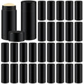 30 Pcs Empty Deodorant Containers Twist up Filling Stick Plastic Deodorant Container Refillable Bottles Bottomfill Round Lip Balm Tubes for Homemade DIY Lipstick Crayon(100 ml,Black)
