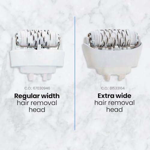 Replacement Epilator Head 81533164 Compatible with Braun Silk-?pil 7, Silk-?pil 9 and Xpressive | Extra Wide Epilation Head, White