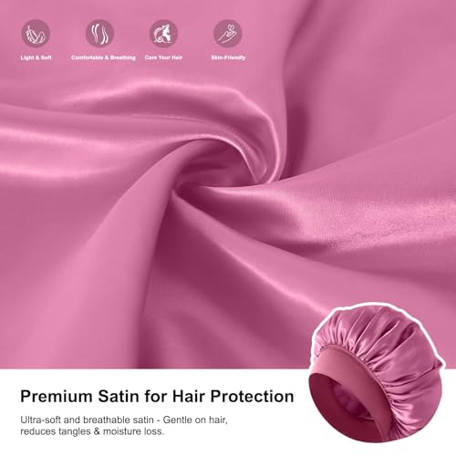 Silk Sleep Bonnet for Women Large - Hair Care Cap