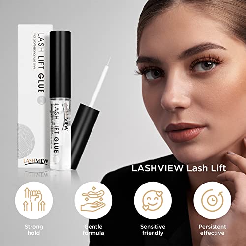 LASHVIEW Lash Lift Glue 2pcs - Eyelash Perm Adhesive 5ML
