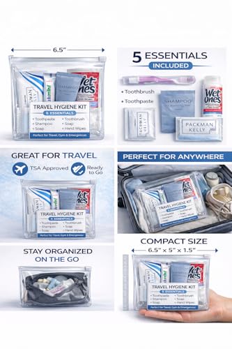 Travel Hygiene Kit 5-Piece TSA Approved Toiletry Set