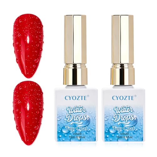 Water Drop Gel Top Coat - 3D Rain Drop Effect Nail Polish, 15ML