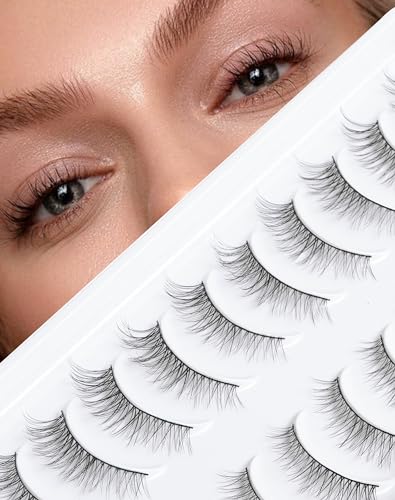 Short Wispy Natural False Eyelashes - 10 Pairs D-M08