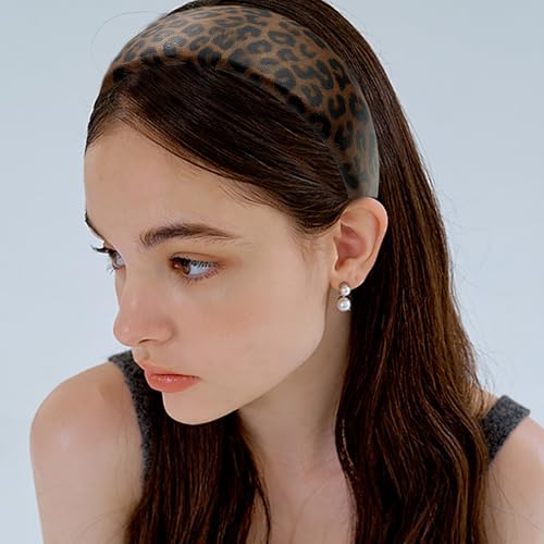 Women’s Wide Leopard Headbands Set - Non-Slip Elastic Hair Accessories