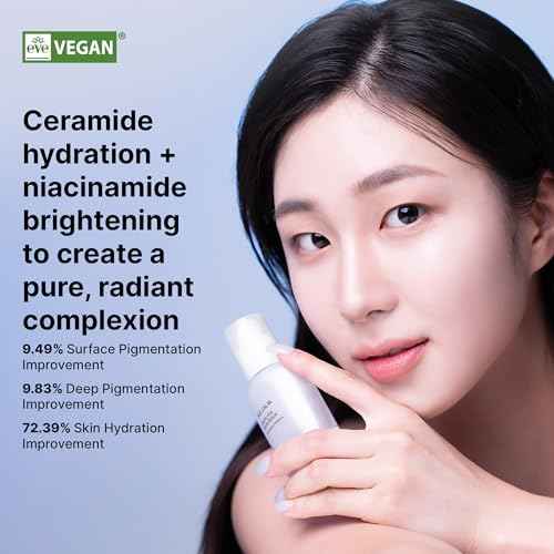 Niacin Vita Snow Serum, Korean Skincare for Brightening, Hydration, Oil Control, 3% Niacinamide, Vitamin C Serum & Ceramide, Dark Spot Corrector, Hyperpigmentation Treatment, Gentle Daily Use