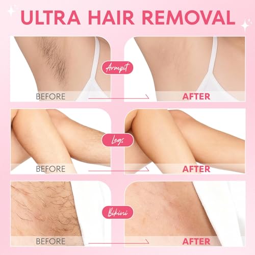 VG VOGCREST Bikini Trimmer for Women: Rechargeable 2-in-1 Painless Body Shaver for Leg Arm Underarm with Length Combs - Portable Travel Friendly Pubic Grooming Kit with Charging Dock (Light Pink)