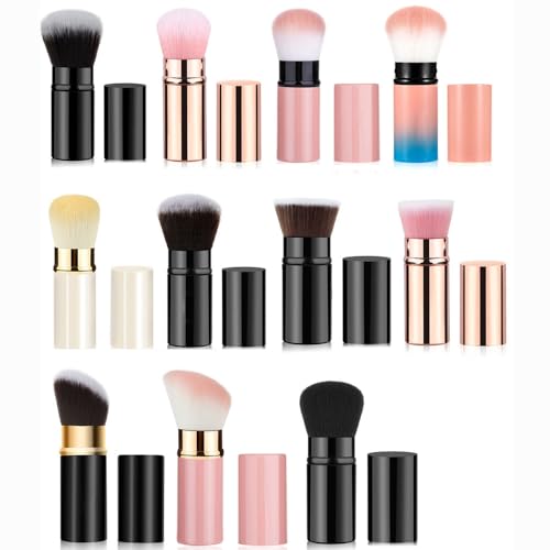 Retractable Airbrush Makeup Brush with Aluminum Handle