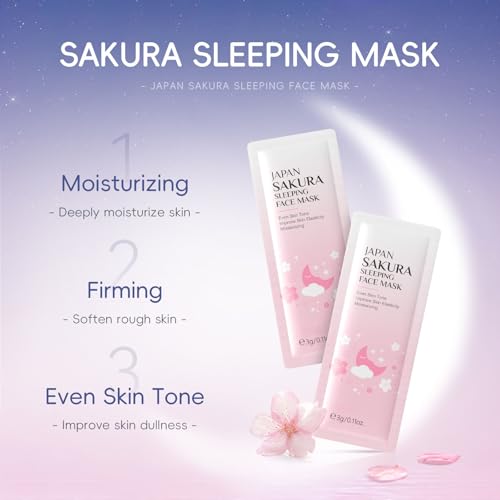 Sakura Skin Care Set, Skincare Gifts For Teenage Girls, Deep Clean, Lasting Moisture, Soothing Repair, Firm Skin, Sakura Extract Face Routine Set for Daily Care, Travel Size Face Care Kit for Women