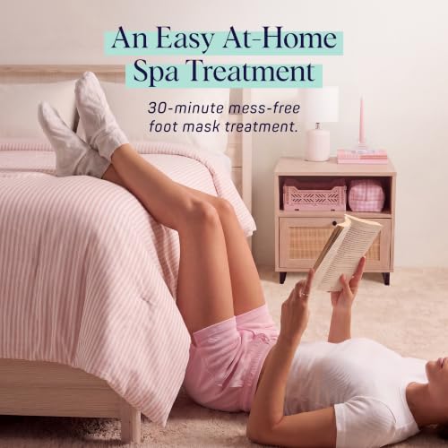 SpaLife Moisturizing Foot Mask Booties for Dry Cracked Feet - 8 Pack
