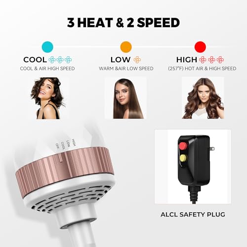 4-in-1 Mini Travel Hair Dryer Brush for Drying, Straightening & Curling