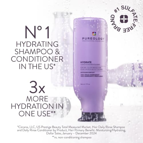 Pureology Hydrate Conditioner 9 Fl Oz - Moisturizing Color-Treated Hair