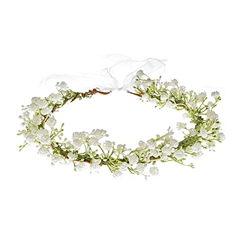 Adjustable Flower Crown Floral Headband for Weddings